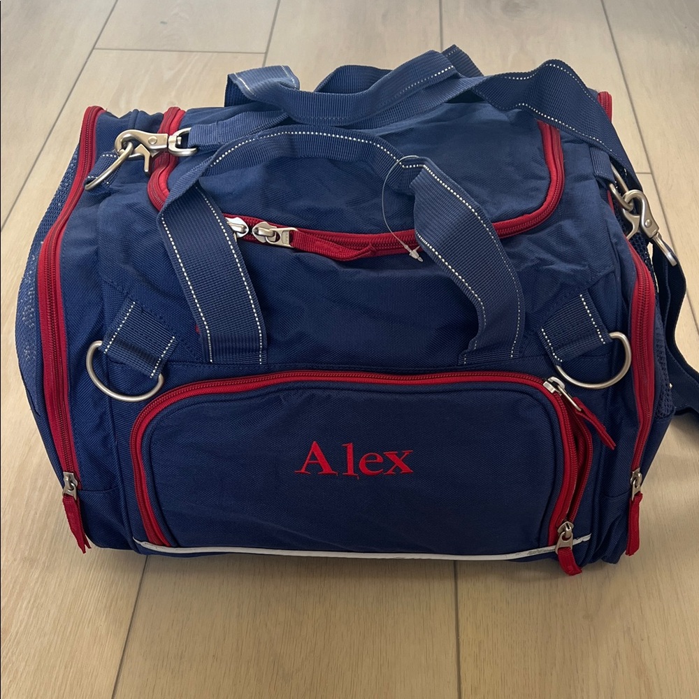 Pottery Barn Kids (Alex) Navy and Red Duffel Bag